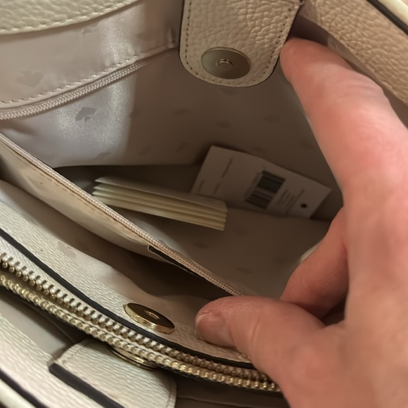 Kate Spade Bag cream and brown. Cross body, pebbled leather - Picture 5 of 9